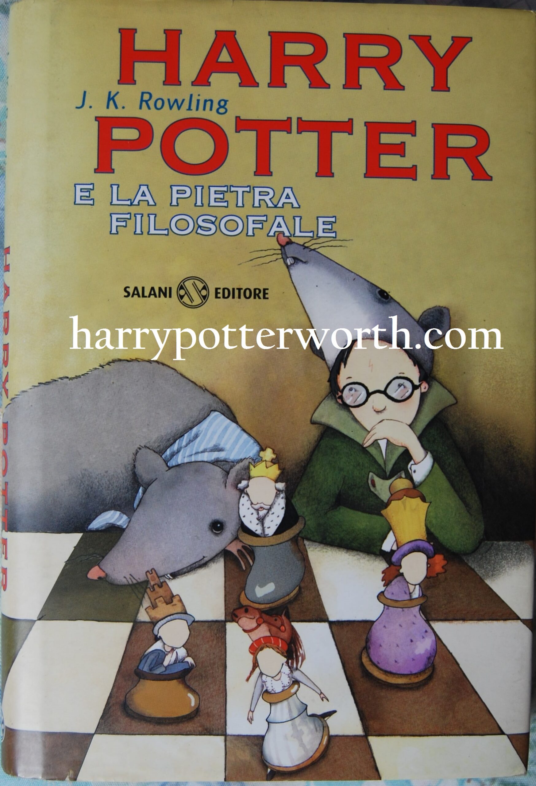 Libro Harry Potter e La Pietra Filosofale Prima Edizione Salani 1998 - Seconda Versione Copertina Con Occhiali