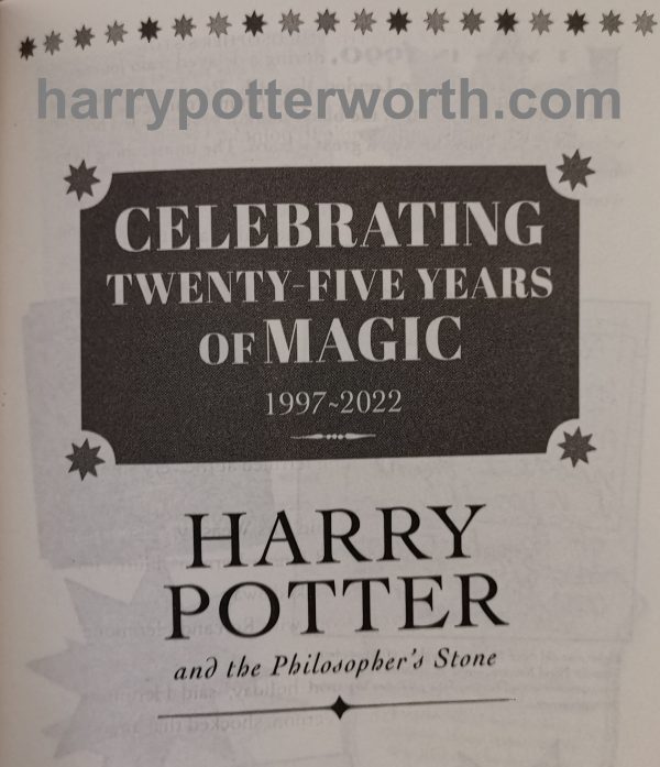 Harry Potter and the Philosopher’s Stone 25th Anniversary Edition